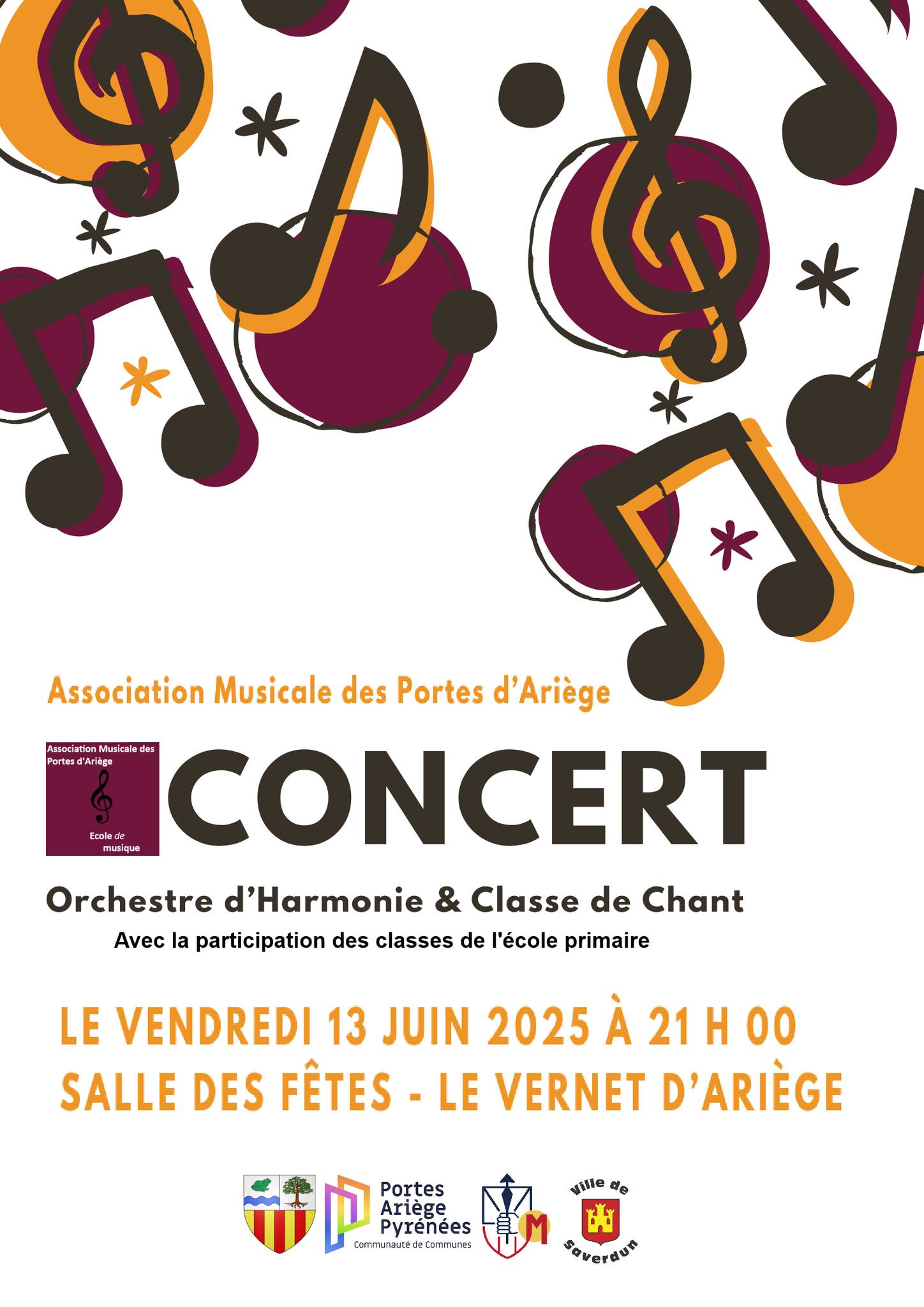 Concert - École de Musique des Portes d'Ariège au Vernet d'Ariège